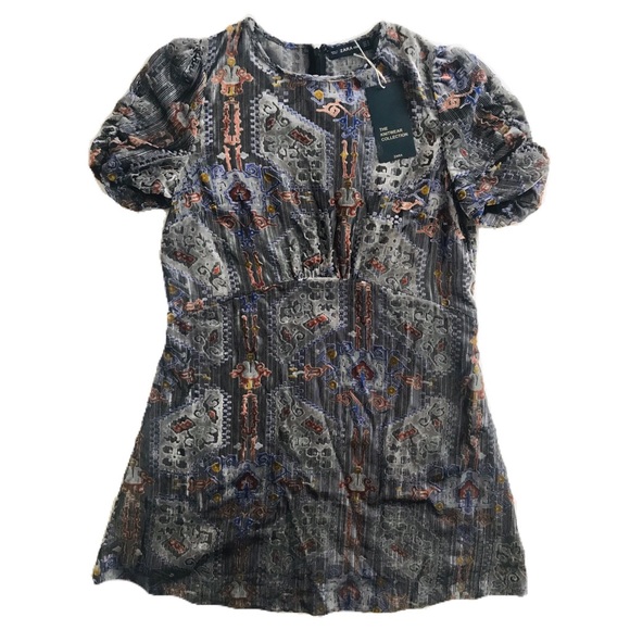 Zara knitwear collection velvet mini dress - Picture 4 of 8